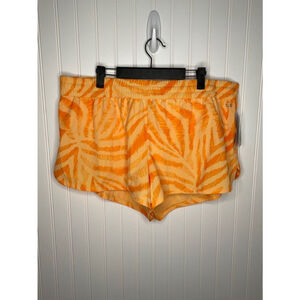 Women's DSG Orange Zebra Print Athletic Shorts 2XL NWT